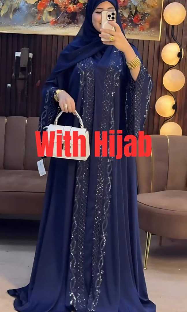 Exclusive,Stone,Work,Dubai,Cherry,Borka,with,Hijab