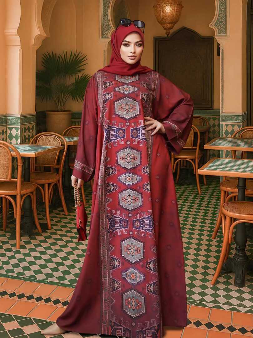 Sharza,Printed,Abaya
