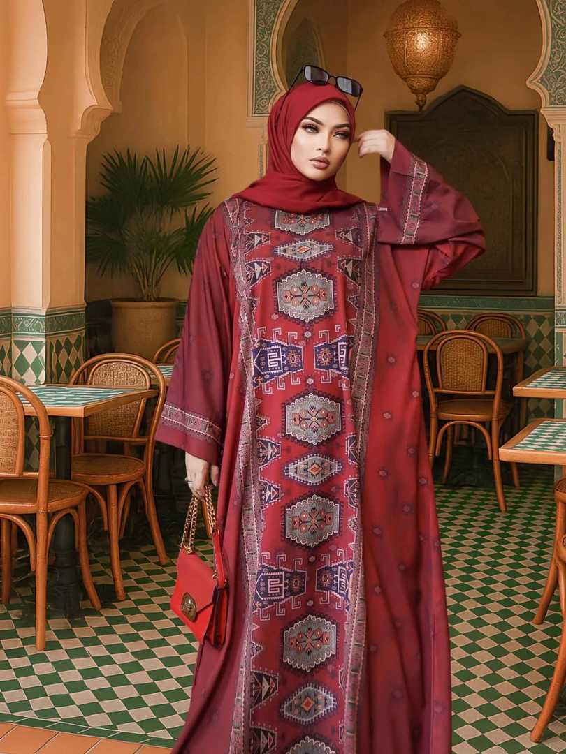 Sharza,Printed,Abaya