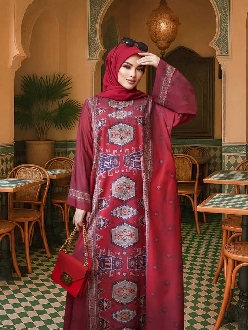 Sharza,Printed,Abaya