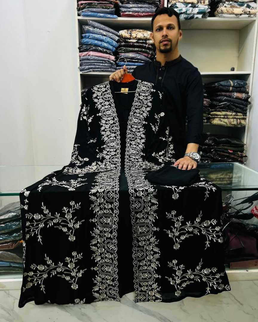 Sanjida,Embroidery,Three,Part,Abaya