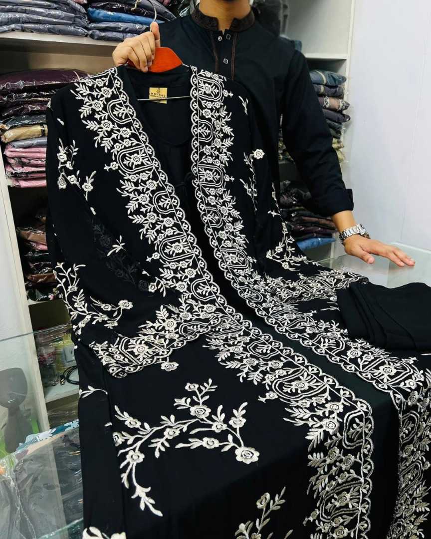 Sanjida,Embroidery,Three,Part,Abaya
